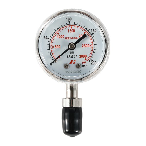 UHP Pressure Gauge VCR Connection 50mm -0.1 to 0.7 mpa