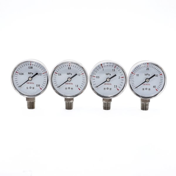 Stainless Steel Pressure Gauge for Compressed Gas Regulator