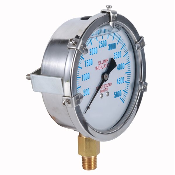 Pressure Gauge Slump Indicator 0 to 5000 psi